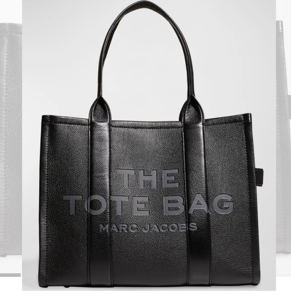 THE LEATHER LARGE TOTE BAG